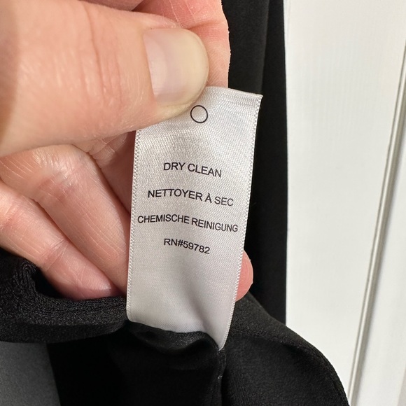 Adrianna Papell Black Bell Sleeve Open Front Asymmetrical Blazer Sz XS - Picture 12 of 12